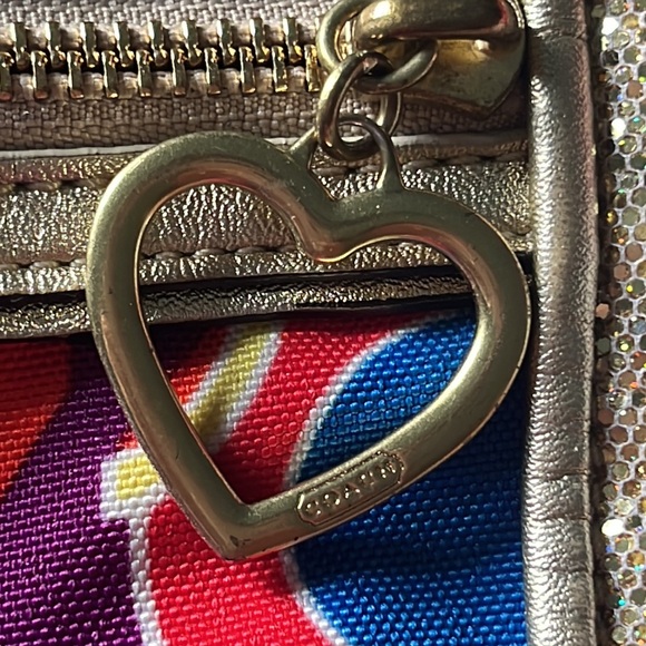 Coach F21361 Poppy Signature C Spotlight Glam Multicolor Shoulder Bag Tote - Picture 9 of 17